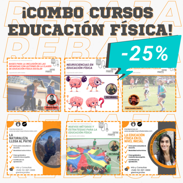 COMBO CURSOS EDUCACIÓN FÍSICA ENTRE PROFES